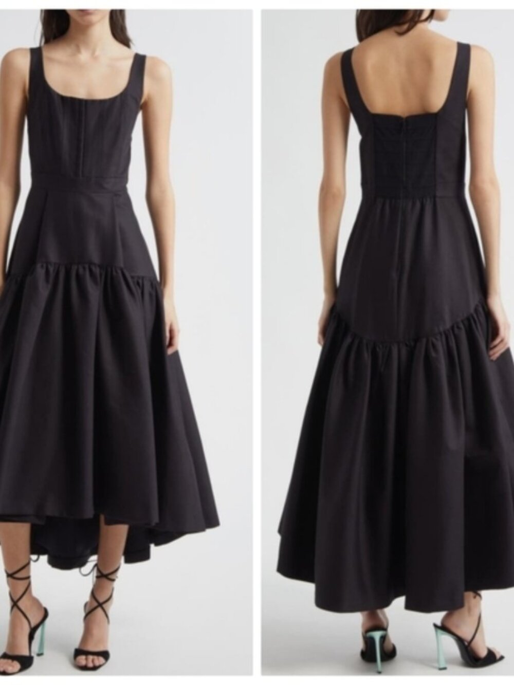 New Alice + Olivia Diana High Low Midi Dress